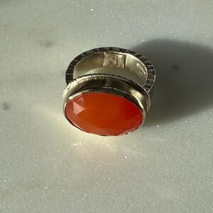 Jamie Joseph orange chalcedony ring